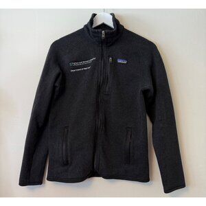 Patagonia Womens Better Sweater Full-Zip Fleece Jacket Embroidered Branding Blac